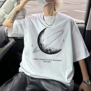 Tişört Grafik Genç Emo Vintage Gotik