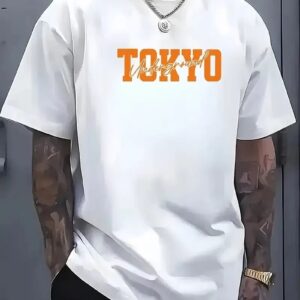 Erkek Turuncu Spor Araba Grafik Tişört